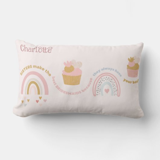 シスターギフト – 花嫁の提案ギフトアイディア ランバークッション (正面)