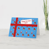 シスタークリスマスサンタとロビン シーズンカード (正面)