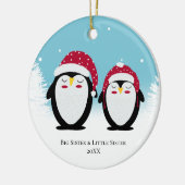 シスタークリスマスファミリーペンギンデコレーション セラミックオーナメント (左)