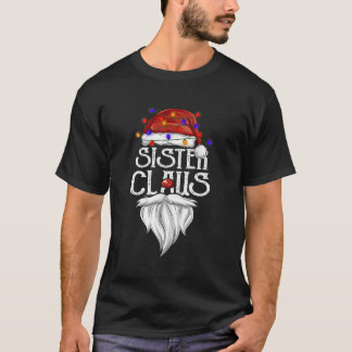 シスタークロースパジャマファミリークリスのためのマッチングクリスマス Tシャツ
