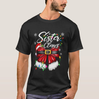 シスタークロースベスティーカップルサンタパジャマスクリスマ Tシャツ