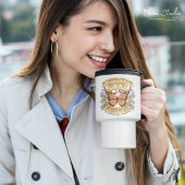 シスタークールバタフライワイルドフラワーヴィンテージレトロ トラベルマグ