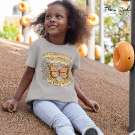 シスタークールバタフライワイルドフラワーヴィンテージレトロ Tシャツ