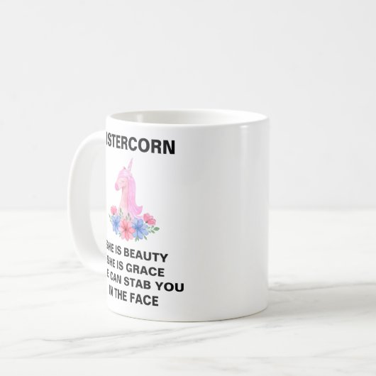 シスターコーンギフト, シスターへの面白いプレゼント, コーヒーマグカップ (正面左)