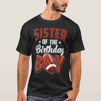 シスターサッカー誕生日ボーイファミリーボールアザ Tシャツ