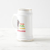 シスターザウルス おそろい姉妹恐竜デザイン ビールジョッキ (正面左)
