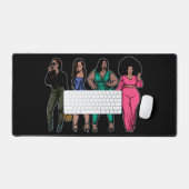 シスターシスタスブラックウィメンメラニン女性症魔法 デスクマット (キーボード&マウス)