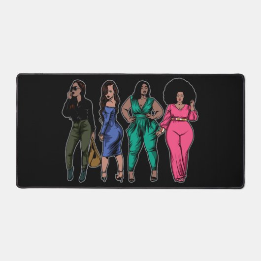 シスターシスタスブラックウィメンメラニン女性症魔法 デスクマット (正面)