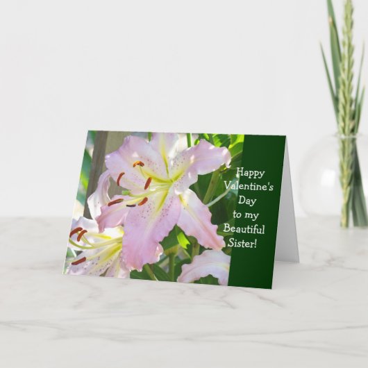 シスターシスターズハッピーバレンタインデーカードピンク シーズンカード (正面)