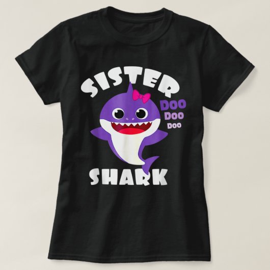 シスターシャークシャツシスターシャーク恋人 Tシャツ (デザイン正面)