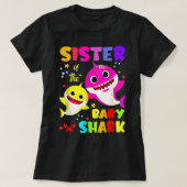 シスターシャーク誕生日シスターシャークファミリー母 Tシャツ (デザイン正面)