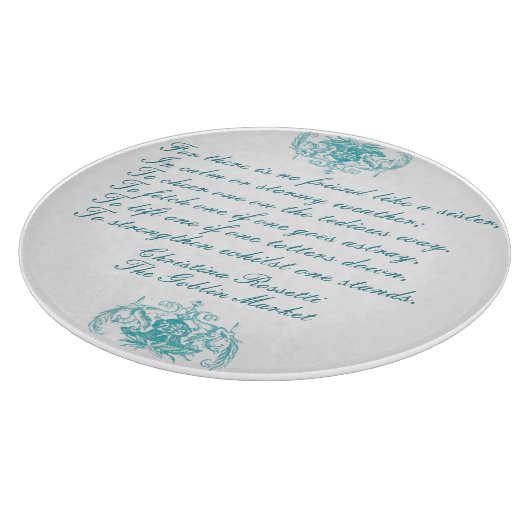 シスターシーブンバイクリスティーナロセッティターコイズブルー カッティングボード (角)