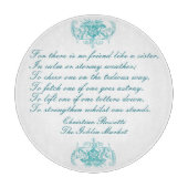 シスターシーブンバイクリスティーナロセッティターコイズブルー カッティングボード (正面)