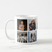 シスターススクリプト引用文ホットピンクハートフォトコラージュ コーヒーマグカップ (左)