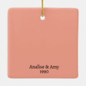 シスタースツートーンオレンジ枠付きフォトオーナメント セラミックオーナメント (裏面)