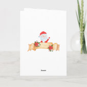 シスタースノーグローブジンジャーブレッドハウスクリスマス シーズンカード (裏面)