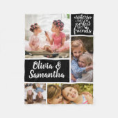 シスタースフォトコラージュ最高のフレンズトレンディー フリースブランケット (正面)