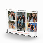 シスタースフォトコラージュ5枚の写真とカスタム文字 フォトブロック (右)