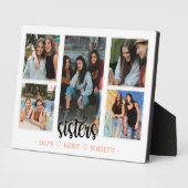 シスタースフォトコラージュ5枚の写真とカスタム文字 フォトプラーク (側面)