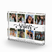 シスタースフォトコラージュ8枚の写真とカスタム文字 フォトブロック (右)