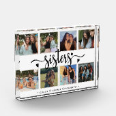 シスタースフォトコラージュ8枚の写真とカスタム文字 フォトブロック (左)