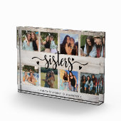 シスタースフォトコラージュ8枚の写真とカスタム文字 フォトブロック (右)