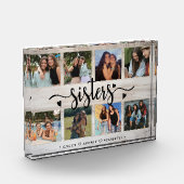 シスタースフォトコラージュ8枚の写真とカスタム文字 フォトブロック (左)