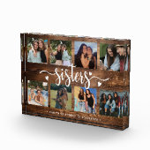 シスタースフォトコラージュ8枚の写真とカスタム文字 フォトブロック (右)