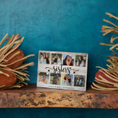 シスタースフォトコラージュ8枚の写真とカスタム文字 フォトプラーク (側面)