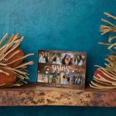 シスタースフォトコラージュ8枚の写真とカスタム文字 フォトプラーク (側面)