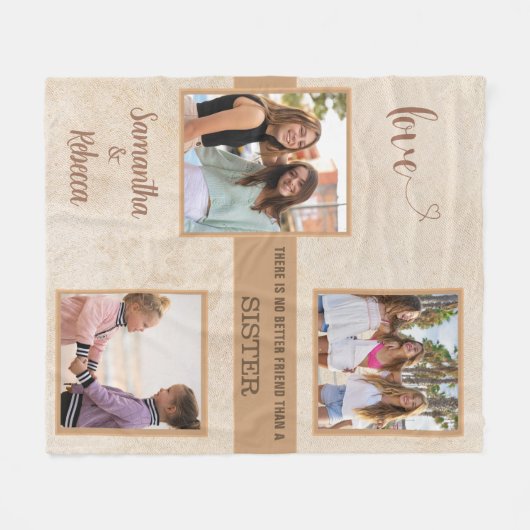 シスタースフォトフ最高のァンズトレンディータン フリースブランケット (正面(横))