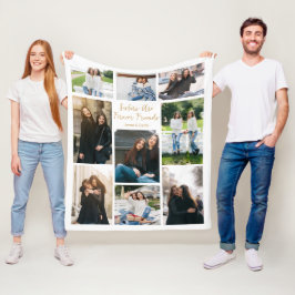 シスタースフォーエバーフレンズフォトコラージュカスタム引用文 フリースブランケット