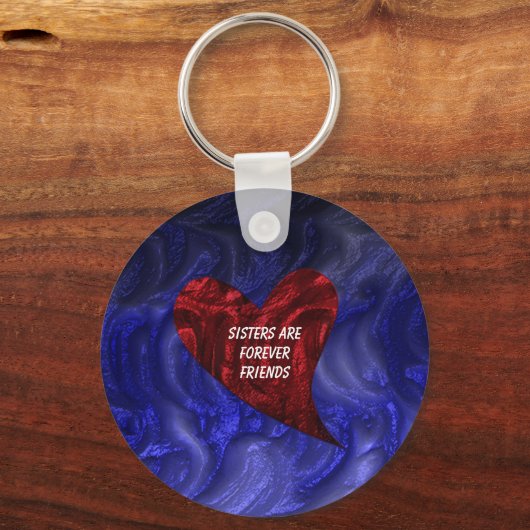 シスタースフォーエバーフレンズ絵を描ハート兄弟姉妹 キーホルダー (正面)