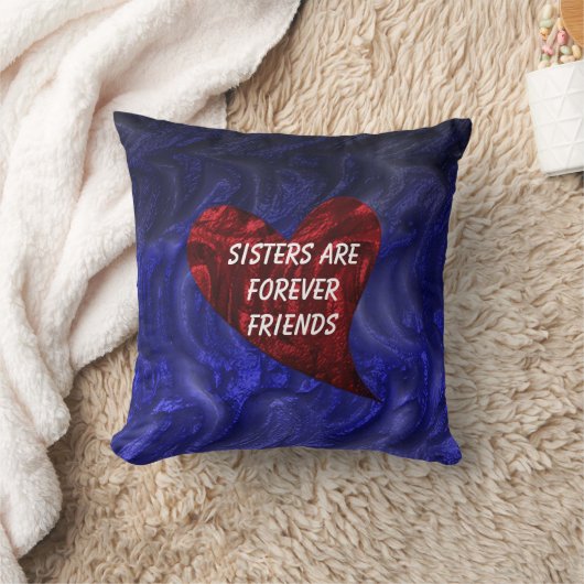 シスタースフォーエバーフレンズ絵を描ハート兄弟姉妹 クッション (ブランケット)