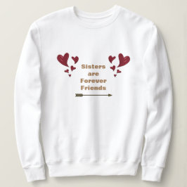 シスタースフォーエバーフレンズ金ゴールドアロー赤いハート スウェットシャツ