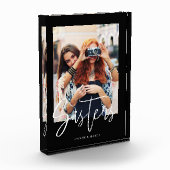 シスタースブラシスクリプトモダンフォトレイアウトブラック フォトブロック (左)