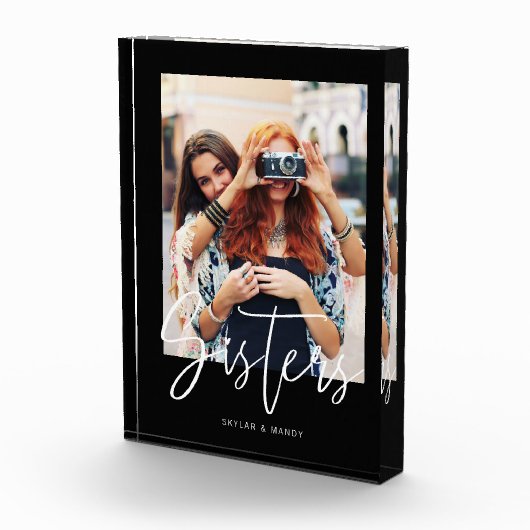 シスタースブラシスクリプトモダンフォトレイアウトブラック フォトブロック (右)