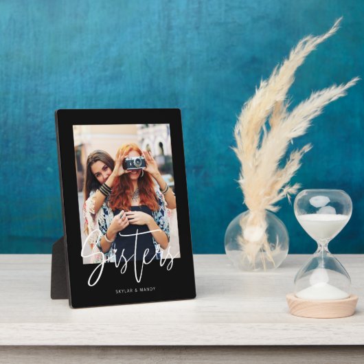 シスタースブラシスクリプトモダンフォトレイアウトブラック フォトプラーク (側面)