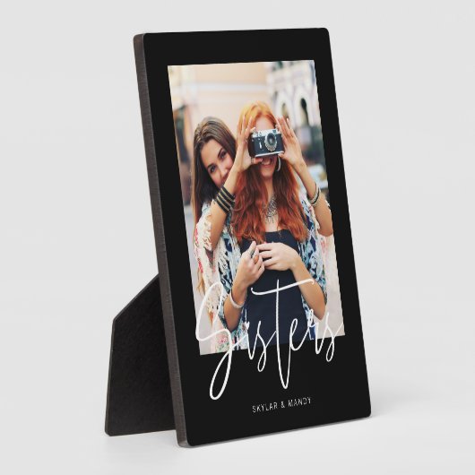 シスタースブラシスクリプトモダンフォトレイアウトブラック フォトプラーク (側面)