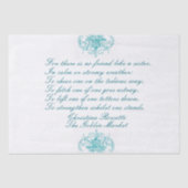 シスタースポエムクリスティーナロセッティターコイズスクリプト 薄葉紙 (正面)