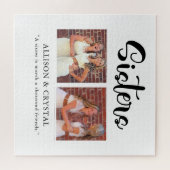 シスタースライク2フォトコラージュ引用文兄弟姉妹 ジグソーパズル (横)