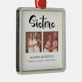 シスタースライク2フォトコラージュ引用文兄弟姉妹 メタルオーナメント (右)