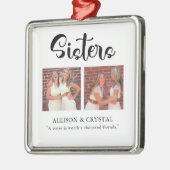 シスタースライク2フォトコラージュ引用文兄弟姉妹 メタルオーナメント (左)