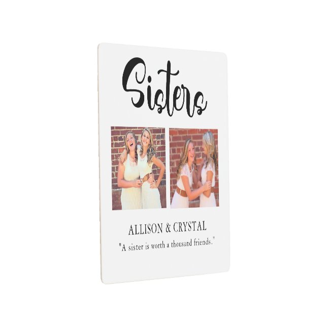 シスタースライク2フォトコラージュ引用文兄弟姉妹 メタルプリント (3/4)