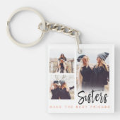 シスターズがフレン最高のズのおもしろい写真コラージュ キーホルダー (正面)