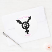 シスターズの前にシスターズのトランスフェミニストステッカー ラウンドシール (封筒)