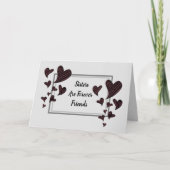 シスターズアフォーエバーフレンズ赤いハート兄弟姉妹 カード (正面)