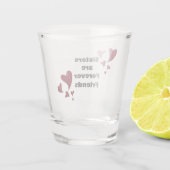 シスターズアフォーエバーフレンズ赤いハート兄弟姉妹 ショットグラス (裏面)