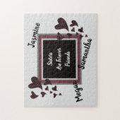 シスターズアフォーエバーフレンズ赤いハート兄弟姉妹 ジグソーパズル (縦)