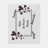 シスターズアフォーエバーフレンズ赤いハート兄弟姉妹 フリースブランケット (正面)